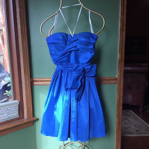 calvin klein blue cocktail dress